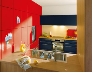 Cocina pequeña y moderna