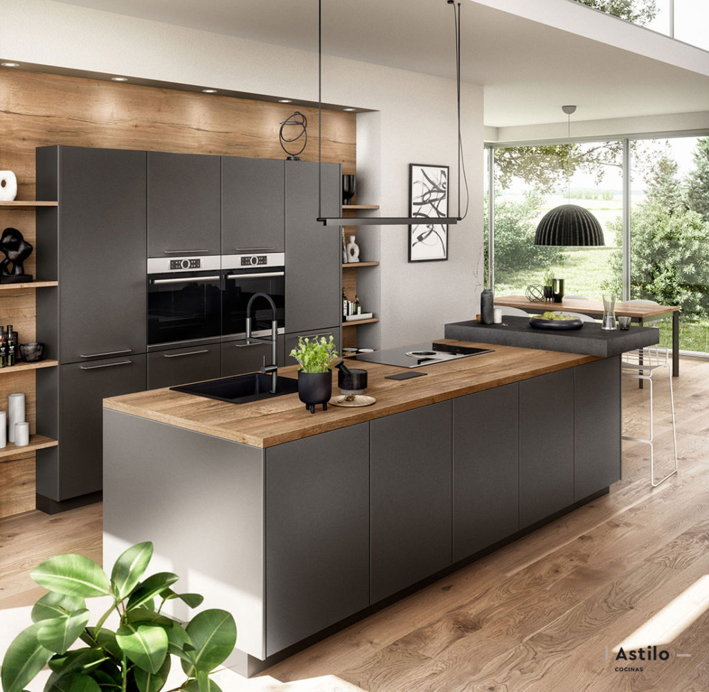 cocina moderna cristal